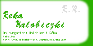 reka malobiczki business card